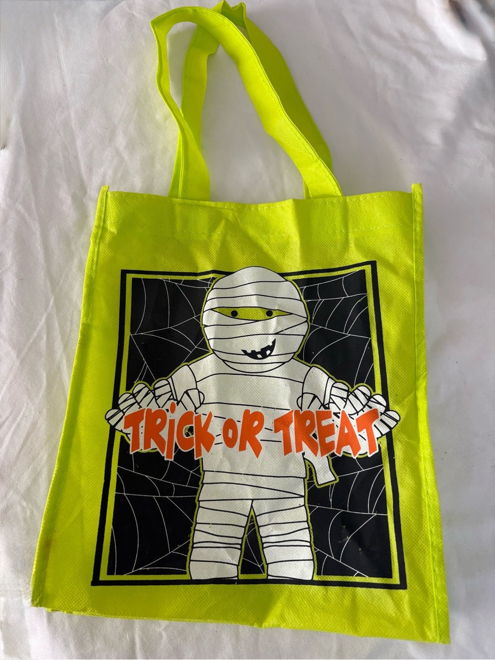 Halloween Trick or Treat tote Bag w Mummy